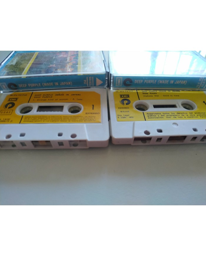 Deep Purple Made In Japan EMI 1972 Spain Edition - 2 x Cinta Tape Cassette