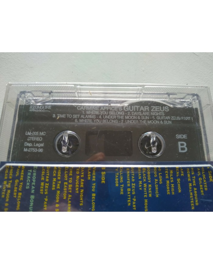 Carmine Appice Guitar Zeus Slash Malmsteen Ted Nugent 1996 Cinta Cassette Nueva