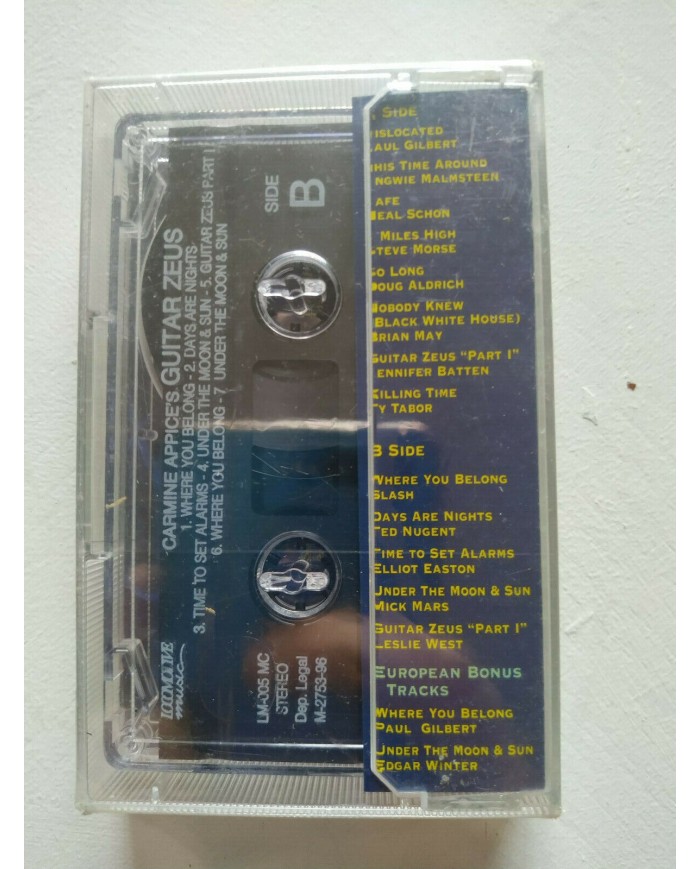 Carmine Appice Guitar Zeus Slash Malmsteen Ted Nugent 1996 Cinta Cassette Nueva