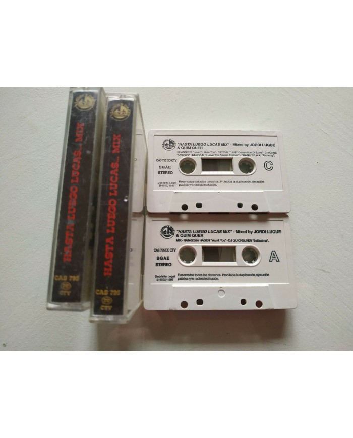 Hasta Luego Lucas Mix 1997 Blanco y Negro Max Mix - 2 x Cinta Tape Cassette