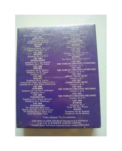 Carl Orff Carmina Burana Pt 1 y 2 Chevron - 2 x Cinta Tape Cassette Nuevo