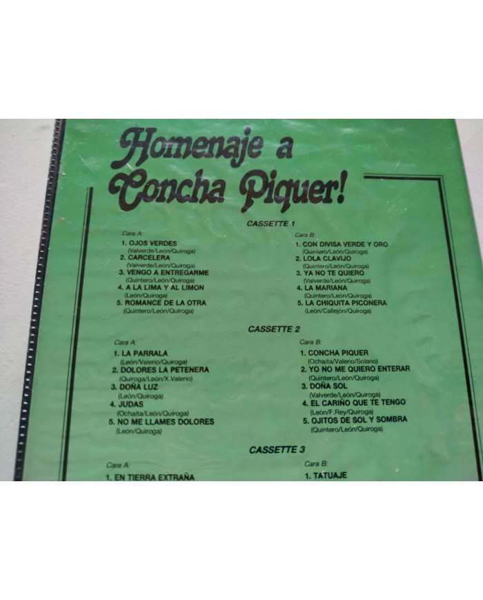 Homenaje a Concha Piquer Coleccion en Caja 1989 EMI - 4 x Cinta Tape Cassette