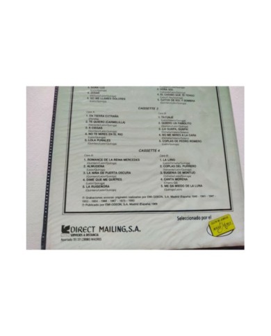 Homenaje a Concha Piquer Coleccion en Caja 1989 EMI - 4 x Cinta Tape Cassette