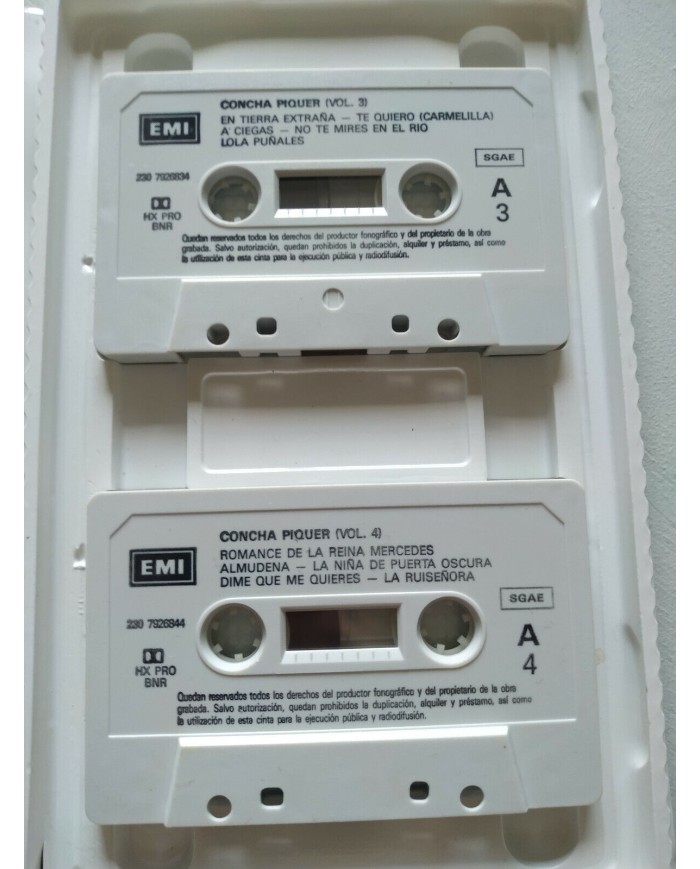 Homenaje a Concha Piquer Coleccion en Caja 1989 EMI - 4 x Cinta Tape Cassette