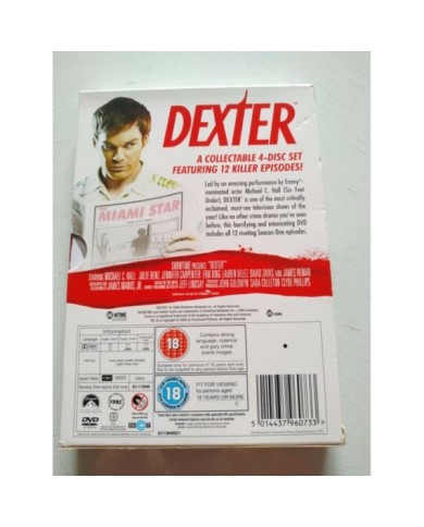 Dexter Primera Temporada 1 Completa - 4 x DVD Ingles Frances Region 2 - 3T