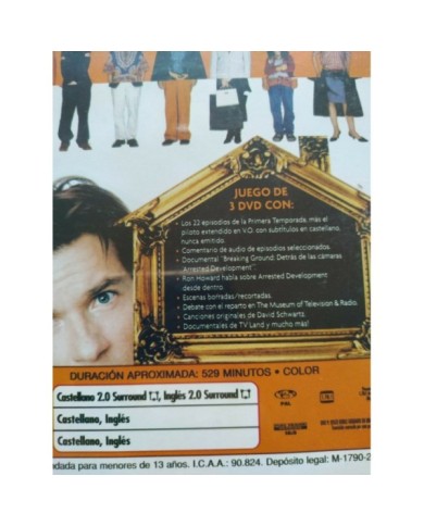 Arrested Development Primera Temporada 1 Completa DVD Espa?ol Ingles Region 2 3T