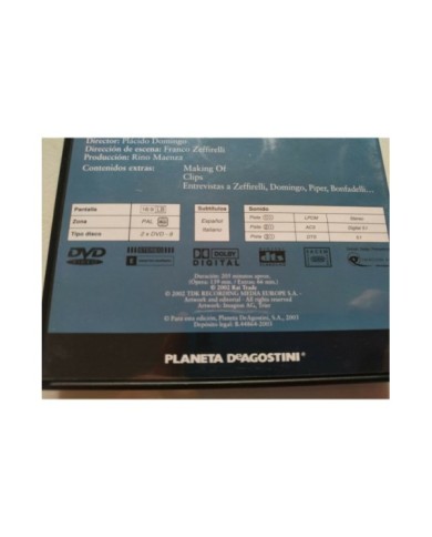 La Traviata Verdi Franco Zeffirelli Placido Domingo - 2 x DVD Region All 2002