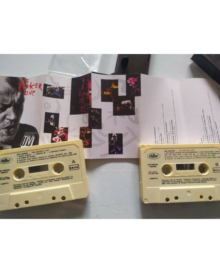 Joe Cocker Live 1990 Capitol Spain Edition - 2 x Cinta Tape Cassette 3T
