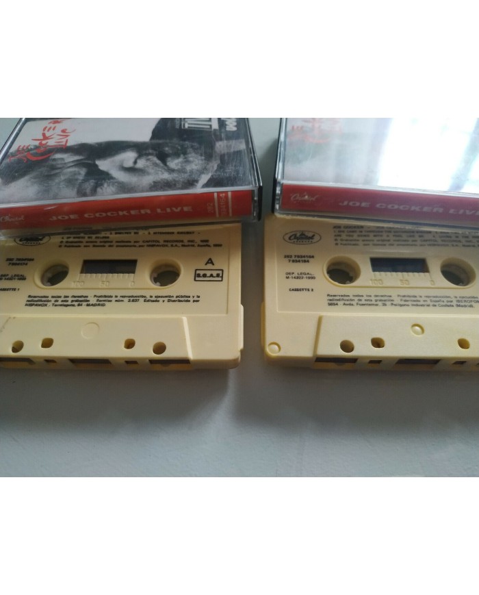 Joe Cocker Live 1990 Capitol Spain Edition - 2 x Cinta Tape Cassette 3T