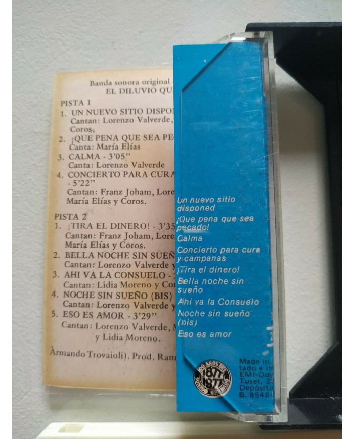 El Diluvio Que Viene Banda Sonora Soundtrack EMI 1977 - 2 x Cinta Tape Cassette