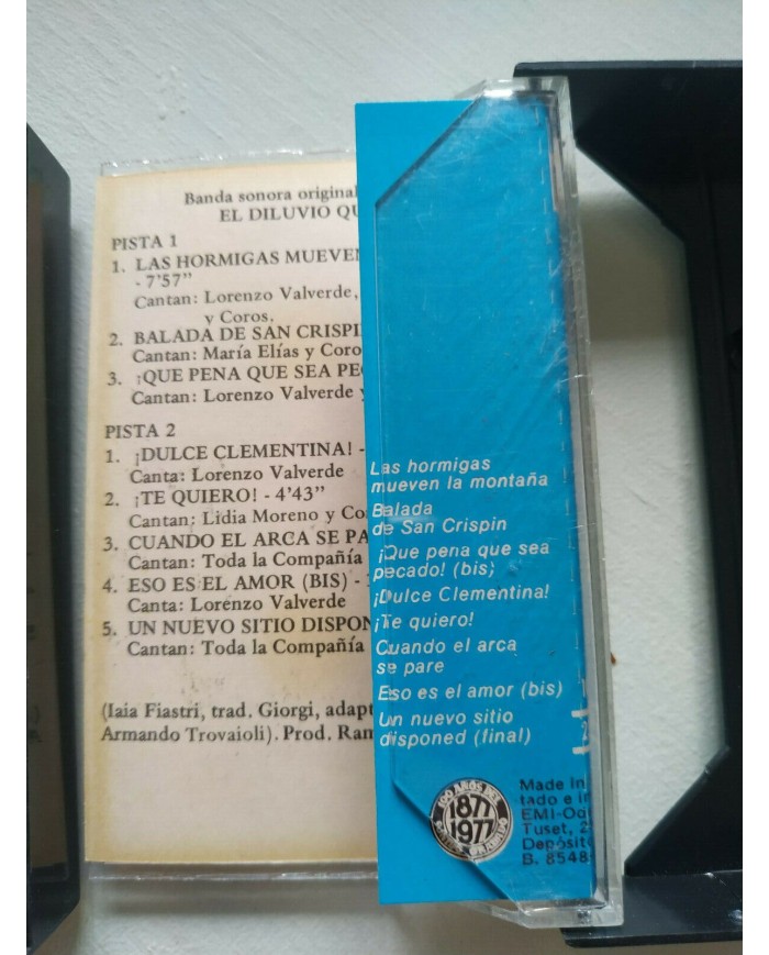 El Diluvio Que Viene Banda Sonora Soundtrack EMI 1977 - 2 x Cinta Tape Cassette