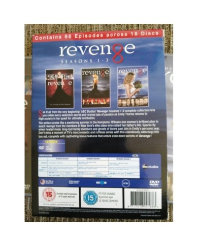 REVENGE TEMPORADAS SEASONS 1-3 COMPLETAS - 18 X DVD ESPA?OL ENGLISH ITALIANO AM