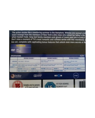 REVENGE TEMPORADAS SEASONS 1-3 COMPLETAS - 18 X DVD ESPA?OL ENGLISH ITALIANO AM