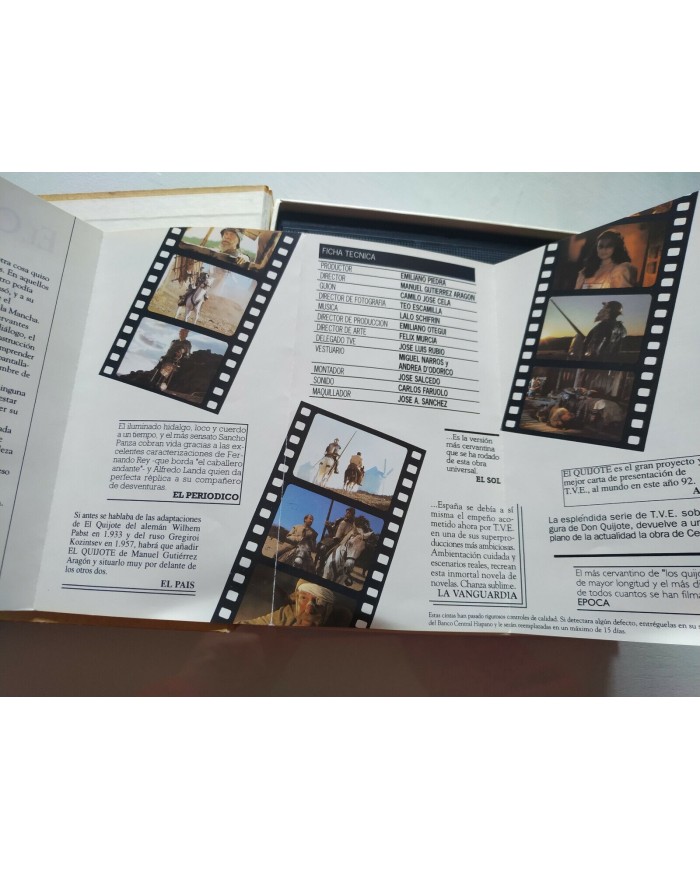 El Quijote Cervantes Manuel Gutierrez Aragon Fernando Rey - 2 x VHS Espa?ol 3T