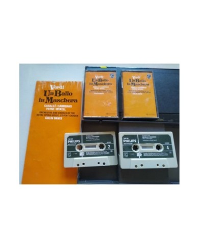 Verdi Un Ballo In Maschera Caballe Carreras Colin Davis 2 x Cinta Tape Cassette