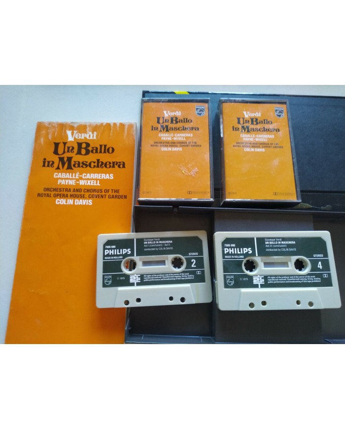 Verdi Un Ballo In Maschera Caballe Carreras Colin Davis 2 x Cinta Tape Cassette