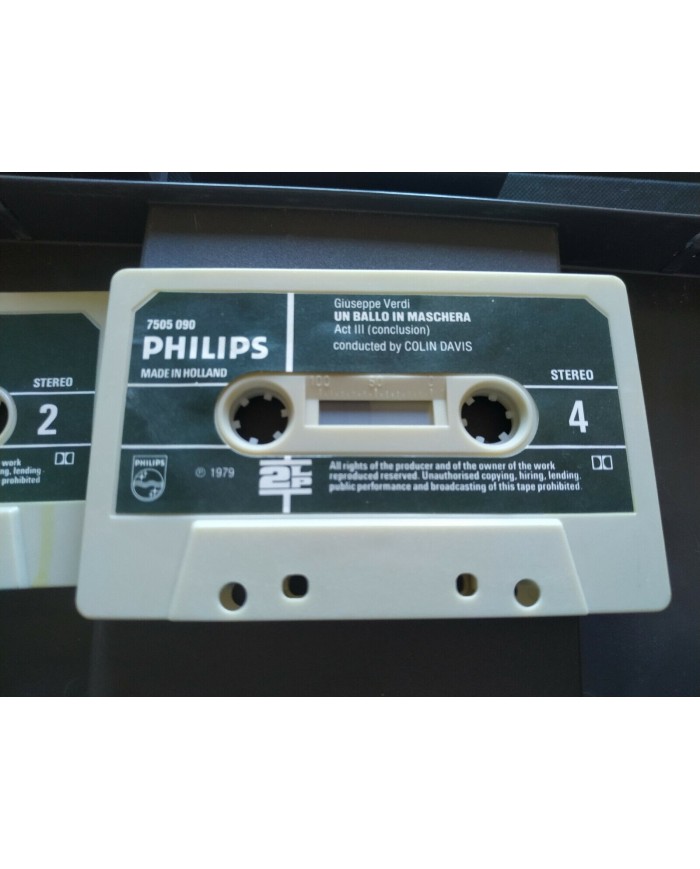 Verdi Un Ballo In Maschera Caballe Carreras Colin Davis 2 x Cinta Tape Cassette