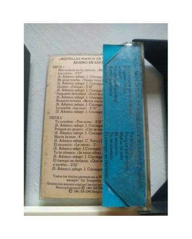 Adamo en Espa?ol Aquellas Manos en Tu Cintura EMI 1981 - 2 x Cinta Tape Cassette
