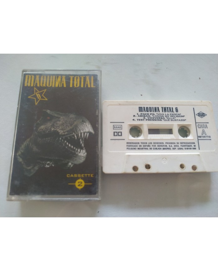 Maquina Total 6 Cassette 1 + 2 Max Music 1993 - 2 x Cinta Tape Cassette