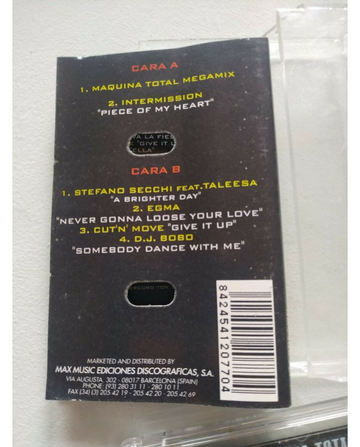 Maquina Total 6 Cassette 1 + 2 Max Music 1993 - 2 x Cinta Tape Cassette