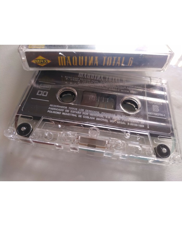 Maquina Total 6 Cassette 1 + 2 Max Music 1993 - 2 x Cinta Tape Cassette