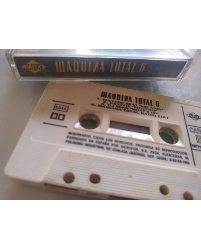 Maquina Total 6 Cassette 1 + 2 Max Music 1993 - 2 x Cinta Tape Cassette