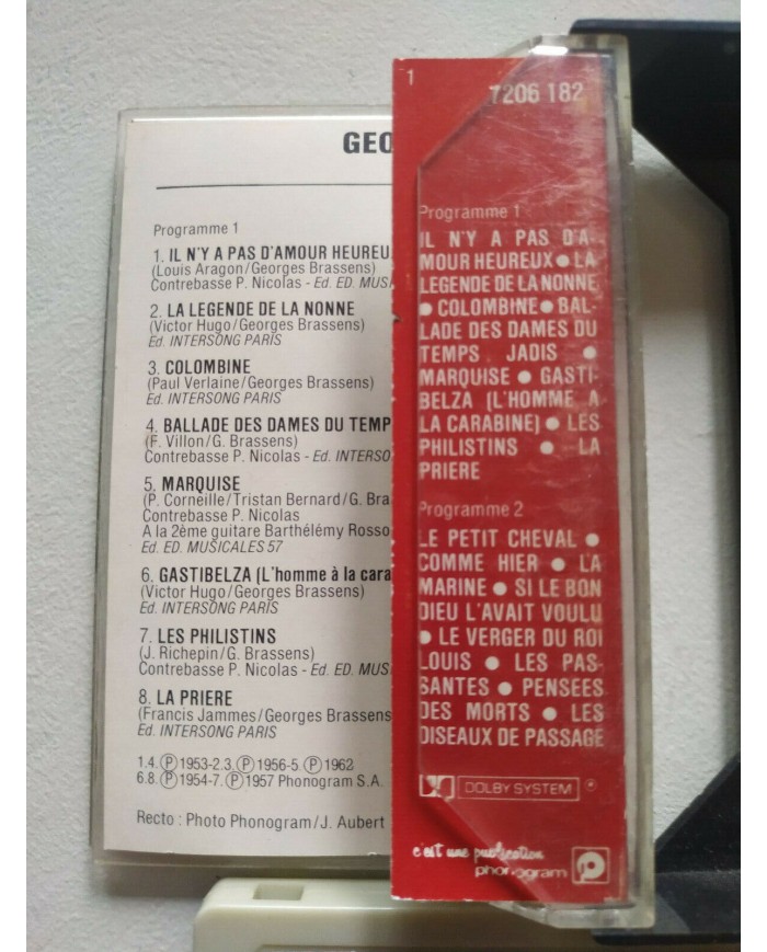 Georges Brassens Exitos Philips France Edition - 2 x Cinta Tape Cassette