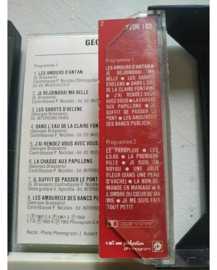 Georges Brassens Exitos Philips France Edition - 2 x Cinta Tape Cassette