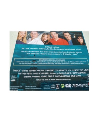 Friends Tercera Temporada 3 Completa 2008 - 4 x DVD Espa?ol Ingles Region 2 Am