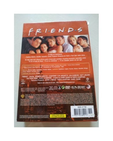 Friends Cuarta Temporada 4 Completa - 4 x DVD Espa?ol Ingles Region 2 Am