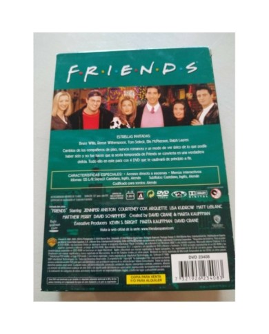 Friends Sexta Temporada 6 Completa 2004 - 4 x DVD Espa?ol Ingles Region 2 Am