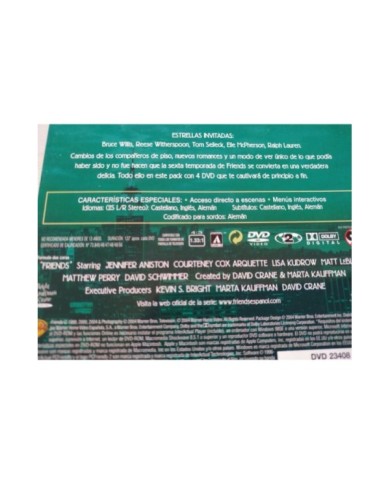 Friends Sexta Temporada 6 Completa 2004 - 4 x DVD Espa?ol Ingles Region 2 Am