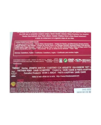 Friends Decima Temporada 10 Completa 2004 - 3 x DVD Espa?ol Ingles Region 2 Am