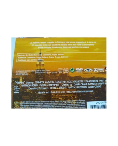 Friends Novena Temporada 9 Completa 2004 - 4 x DVD Espa?ol Ingles Region 2 Am