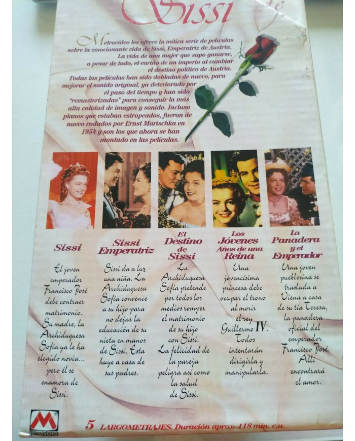 Sissi Emperatriz Coleccion 4 Peliculas Romy Schneider - 4 x VHS Espa?ol