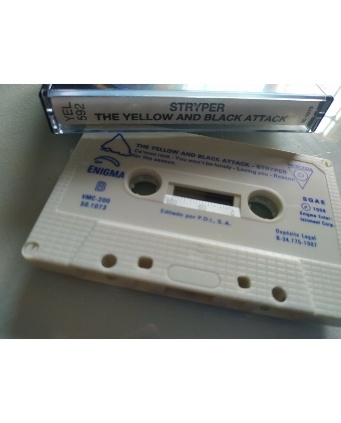Stryper The Yellow And Black Attack 1986 Enigma Spain Edit - Cinta Tape Cassette
