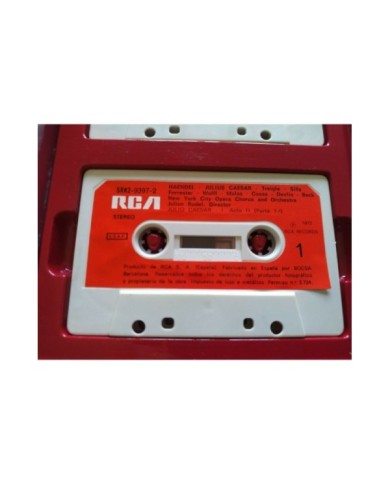 Haendel Julius Caesar RCA 1972 Rudel Treigle Forrester - 2 x Cinta Tape Cassette