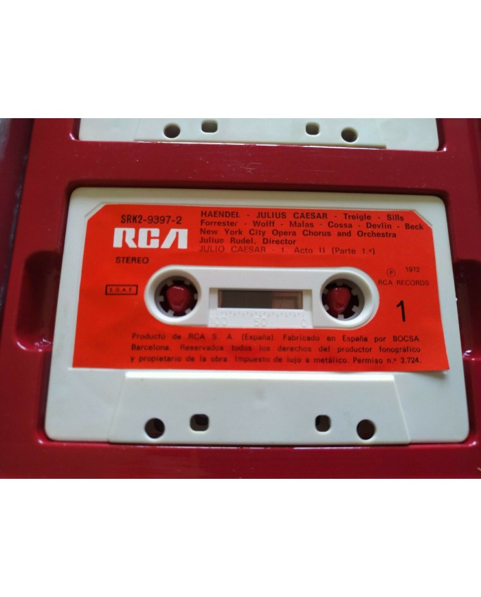 Haendel Julius Caesar RCA 1972 Rudel Treigle Forrester - 2 x Cinta Tape Cassette