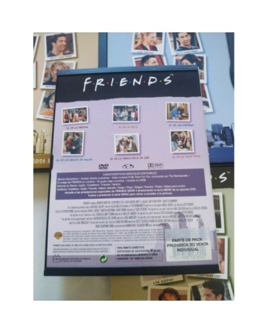 Friends Cuarta Temporada Completa 2000 Warner 4 x DVD Espa?ol Ingles Region 2 Am