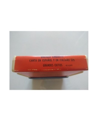Gigliola Cinquetti Canta Espa?ol Italiano Cinta Cassette TC 8 Pistas CBS 1974