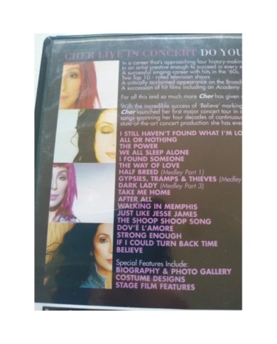Cher Live In Concert Do You Believe ? - DVD + Extras Ingles Region All