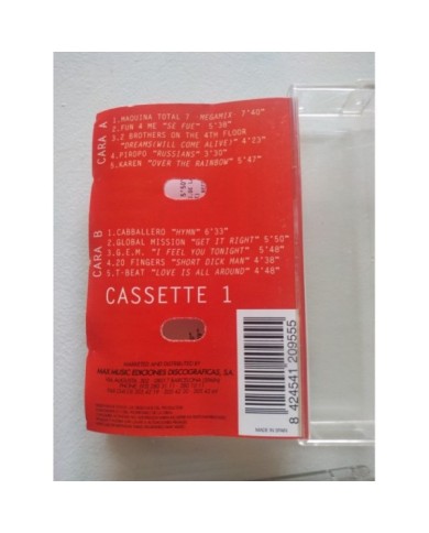 Maquina Total 7 Megamix 1994 Max Music - 2 x Cinta Tape Cassette 2T