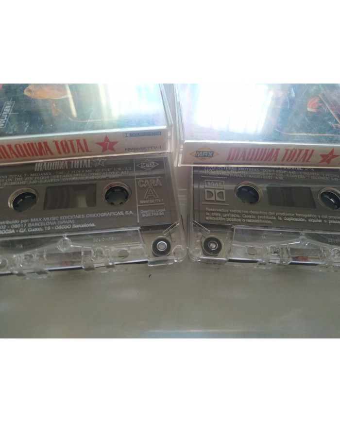 Maquina Total 7 Megamix 1994 Max Music - 2 x Cinta Tape Cassette 2T