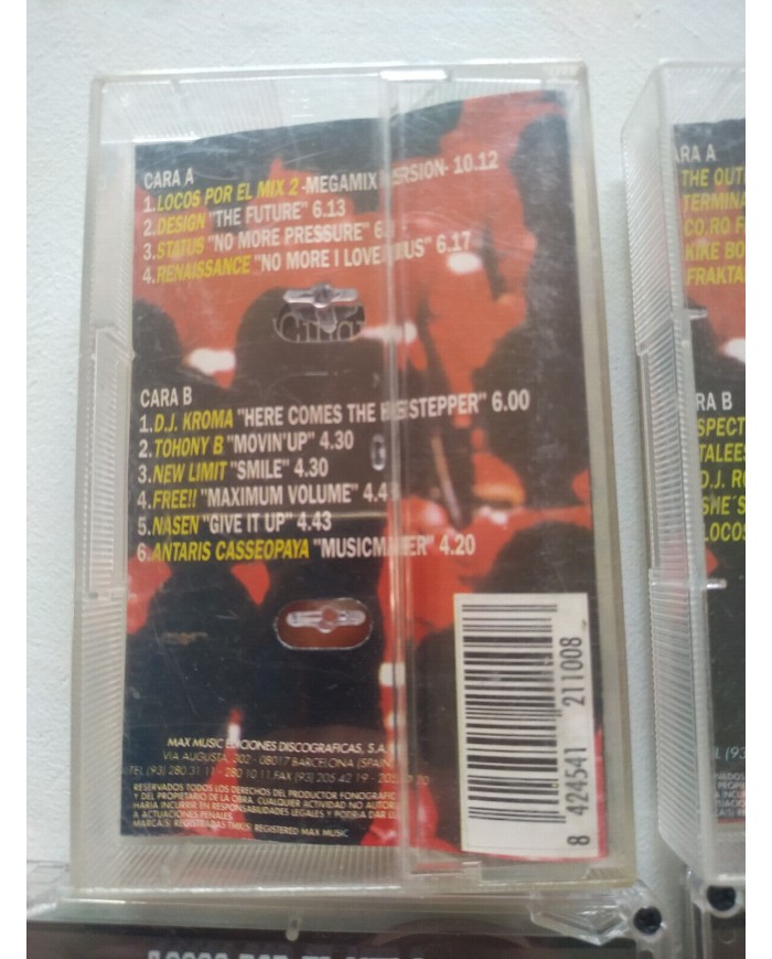 Locos Por el Mix 2 Max Music 1996 DJ Kroma Nasen - 2 x Cinta Tape Cassette 2T