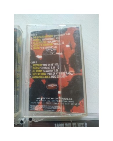 Locos Por el Mix 2 Max Music 1996 DJ Kroma Nasen - 2 x Cinta Tape Cassette 2T