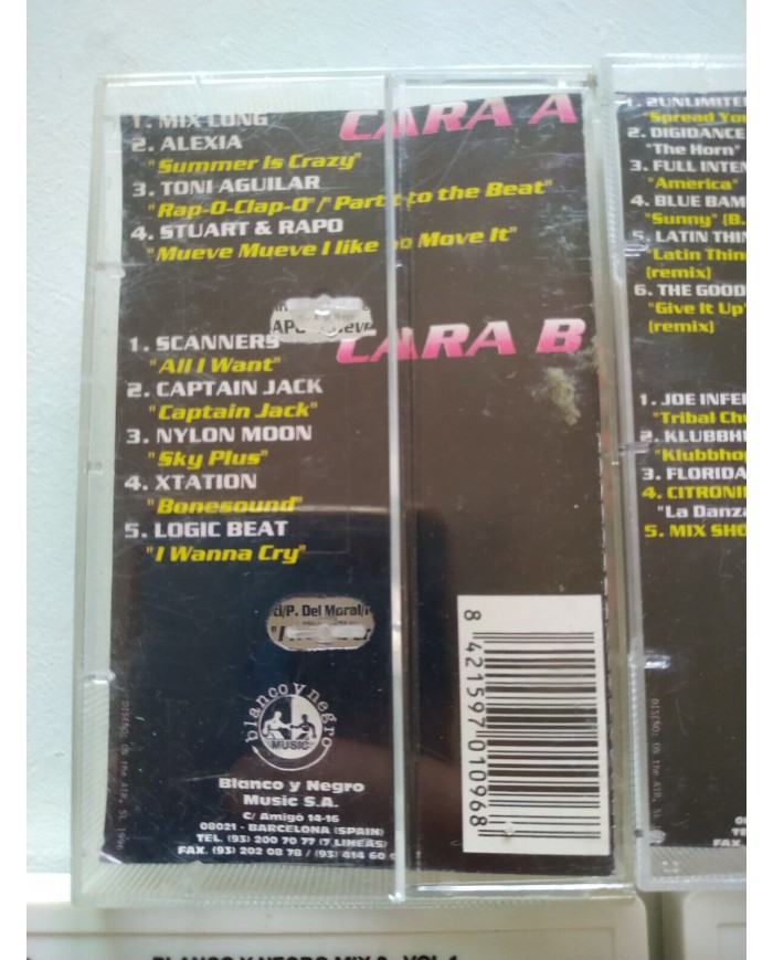 Blanco y Negro Mix 3 Mixed By Jordi Luque & Quim Quer 2 x Cinta Tape Cassette 2T