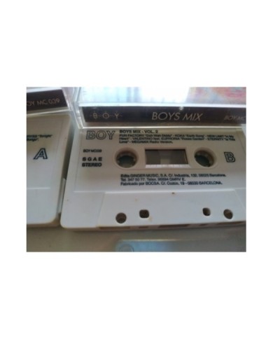 Boys Mix Vol 2 Bestial Megamix 1996 2 Fabiola Kryss - 2 x Cinta Tape Cassette 2T