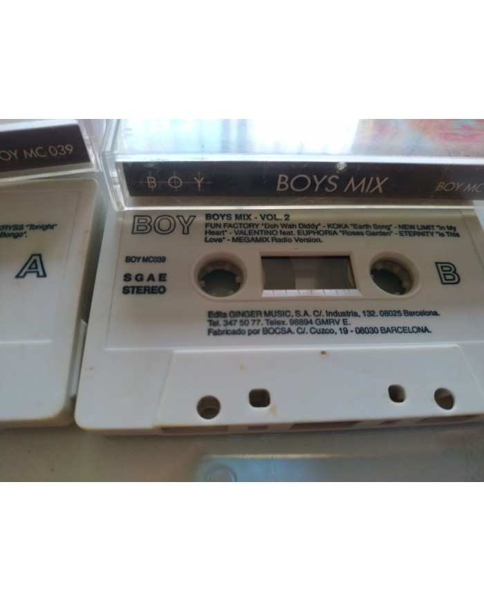 Boys Mix Vol 2 Bestial Megamix 1996 2 Fabiola Kryss - 2 x Cinta Tape Cassette 2T
