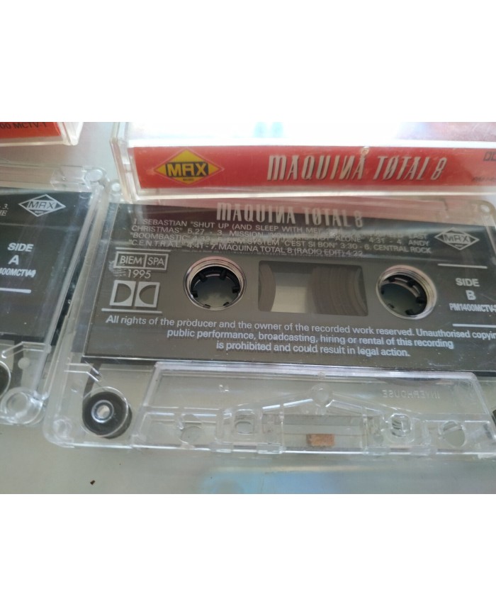 Maquina Total 8 Megamix 1995 Max Music Trance - 2 x Cinta Tape Cassette 2T