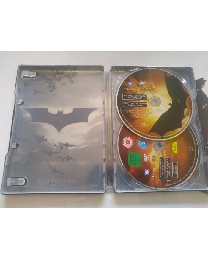 Batman Begins Christopher Nolan Bale DC - 2 x DVD Steelbook Espa?ol English Am